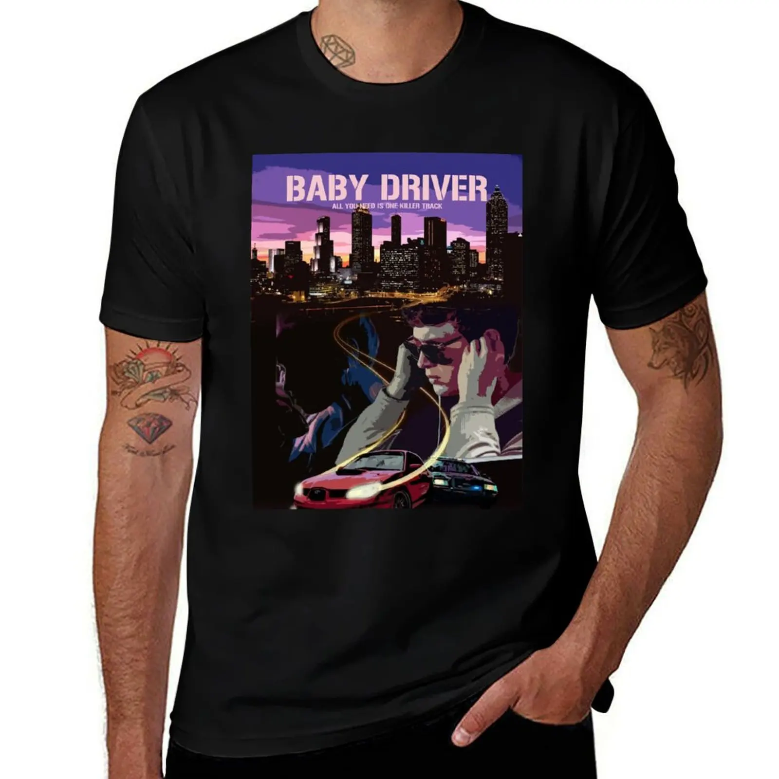 

Baby Driver Artwork T-Shirt t shirt custom print t shirts for man cotton soft T-Shirt