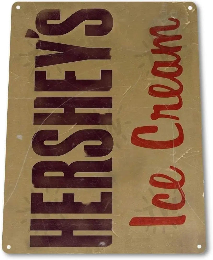 New Metal Sign Tin Sign Hersheys Ice Cream Shop Decor Kitchen Farm Cottage Store Metal Sign ch