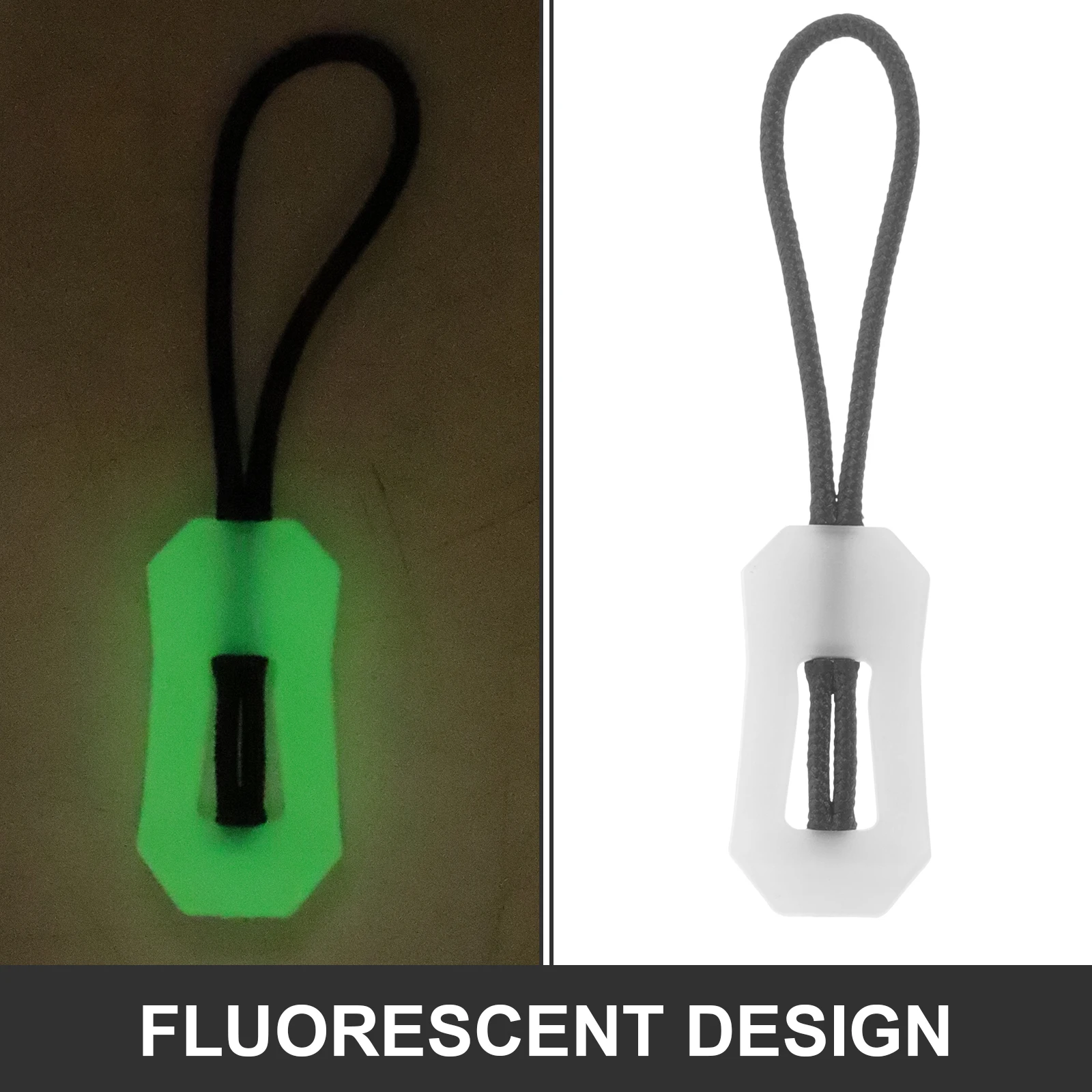 

10 Pcs Glow in the Dark Zipper Pulls Night Light Backpack Accessories Durable Plastic Repair Kit for Purse Suitcase