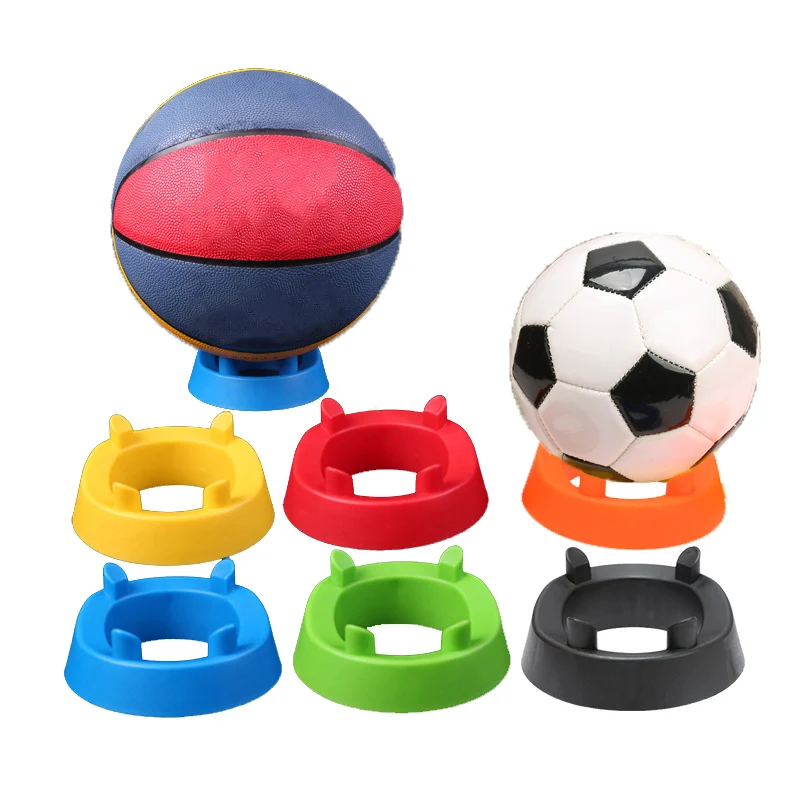 1pc Ball Stand Basketball Soccer Ball Bracket Holder Four-Corner Rack Support Base for for Volleyball Rugby Display Stand