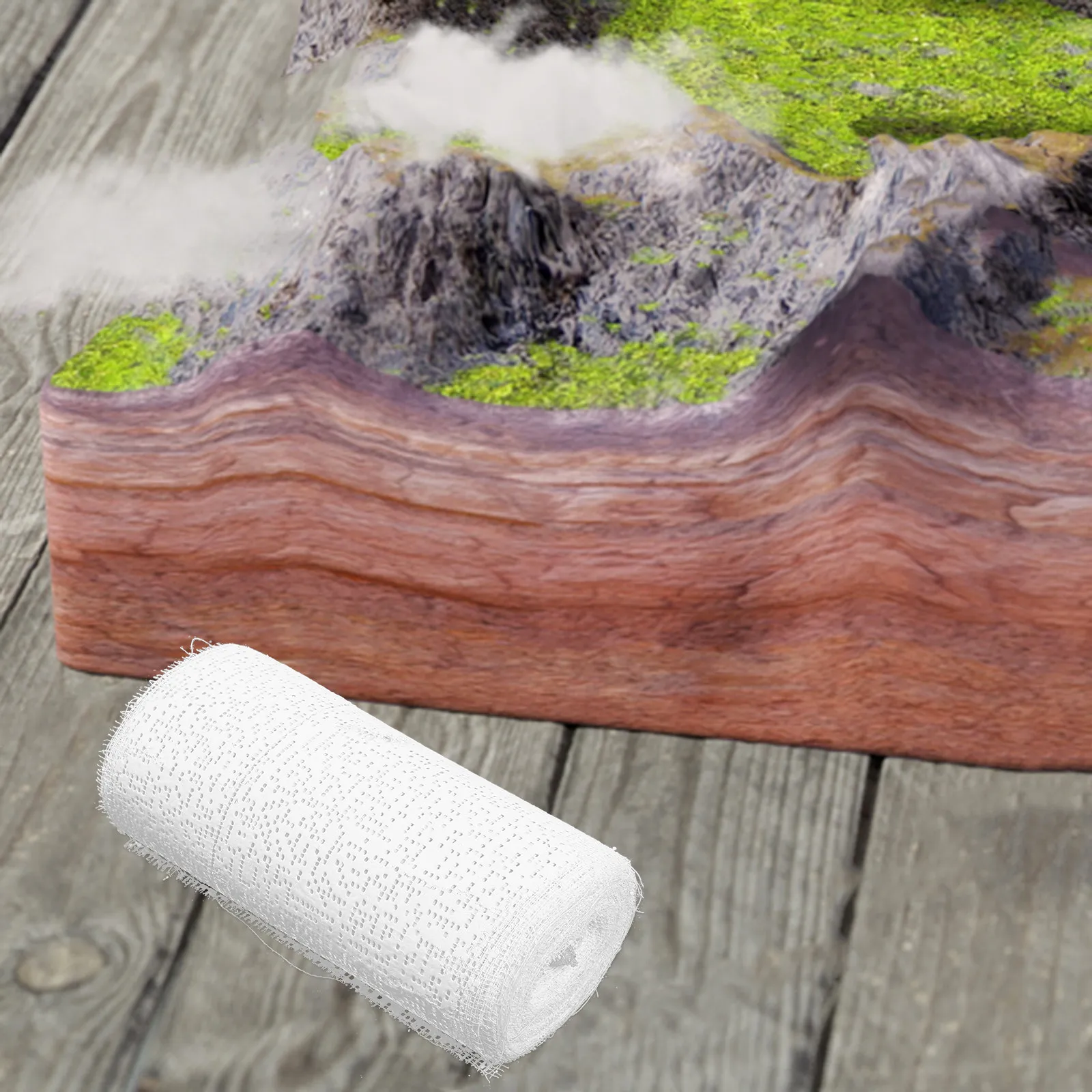 

Plaster Cloth Roll Gypsum Shaping Material for DIY Mountain Forming Sculpture Mask Making Art Projects Construction
