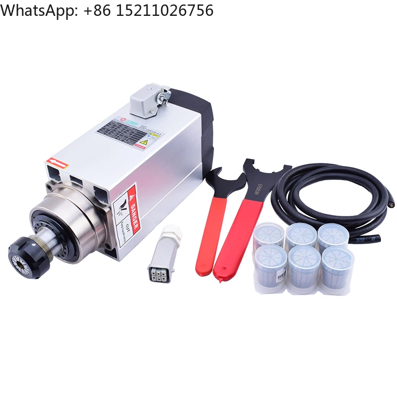 GDZ GDZ120*103-4.5kw High Speed Square Air-Cooled Spindle Motor for CNC Drilling ER32 Collect 220V/380V