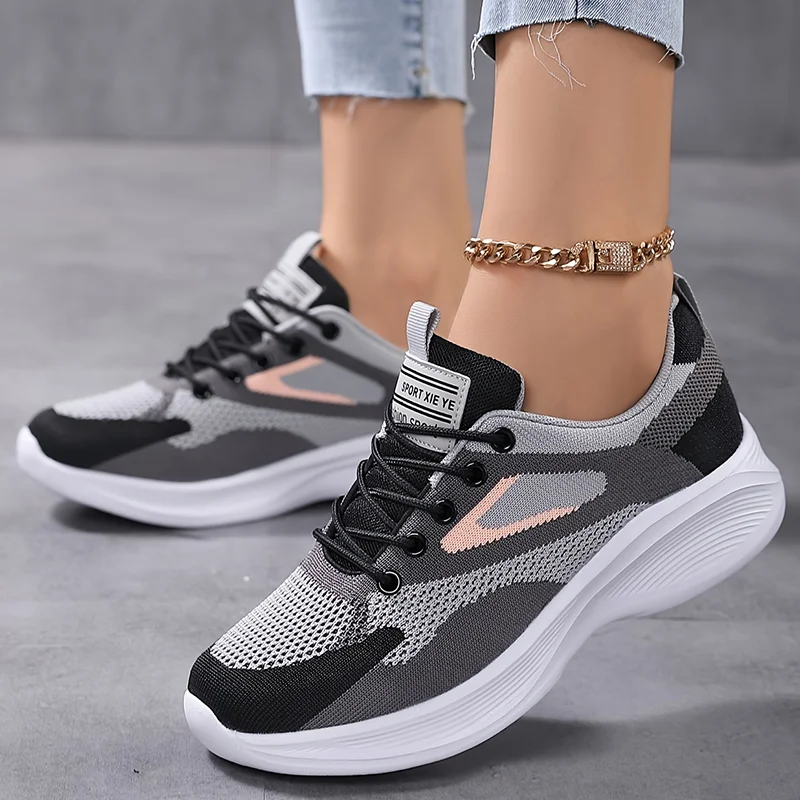 2024 Women Fashion Sneakers Outdoor Running Train Sport Shoes Female Lightweight Soft Flat Mesh Shoes Free Delivery Dropshipping