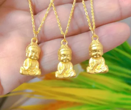 

999 real gold buddha pendants 24k pure gold buddha charms fine gold jewelry accessorie