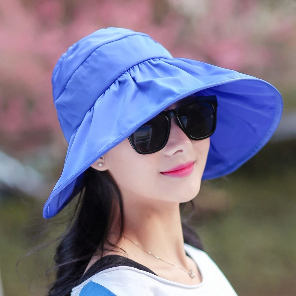 

Big Brim Women Casual Outdoor Sun hat Full UV protection Fishing Hat Big Peaked Cap breathing and Quickly-drying Lady sun Cap