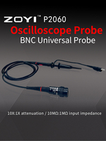 ZOYI P2060 BNC Oscilloscope Probes Kit with Switchable 1X 10X Test Clips - High Precision Measurement