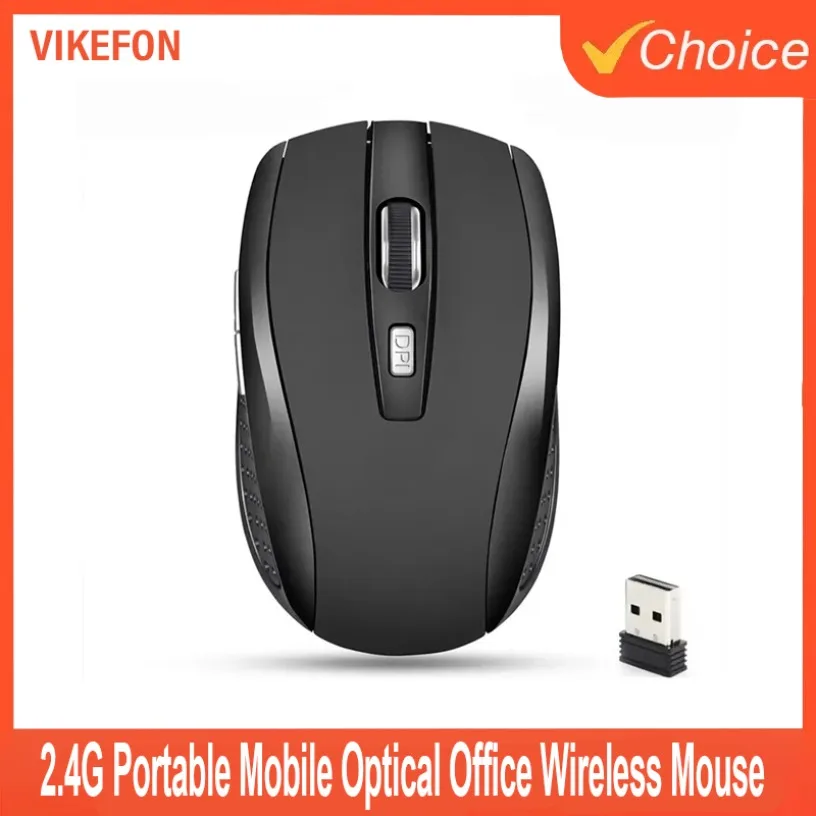 Wireless Mouse Silent Mouse 2.4G Portable Mobile Optical Office Mouse Adjustable DPI Levels for Notebook PC Laptop MacBook