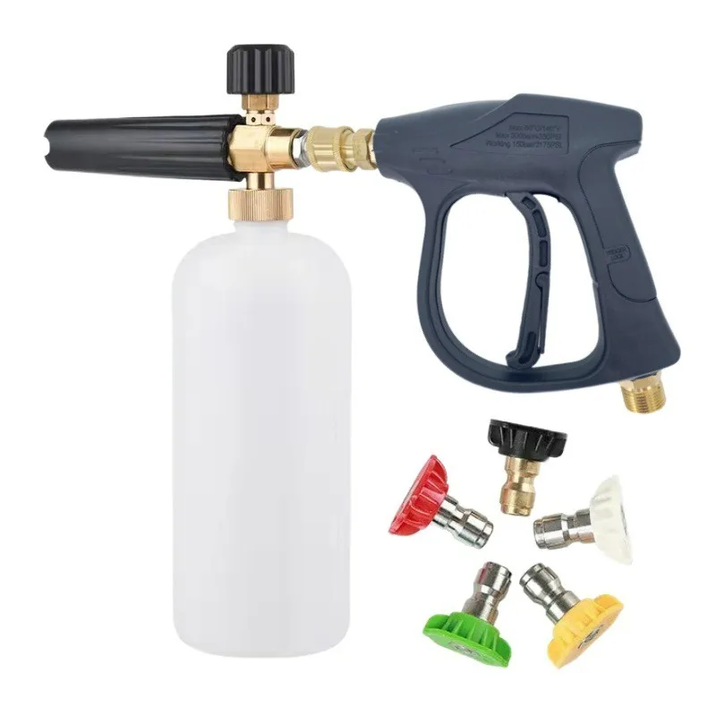 

Универсальная форсунка высокого давления Автомобильная стиральная машина – Пистолет-распылитель с сердечником из алюминиевого сплава 1/4 дюйма, гибкая быстроразъемная система распыления PA