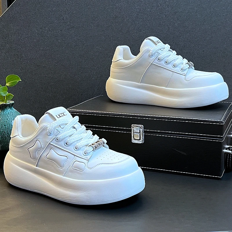 

New Arrival Men Fashion Simple and Versatile Low Top Shoes Spring Autumn Luxury Designer Youth Trending Thick Bottom Sneakers