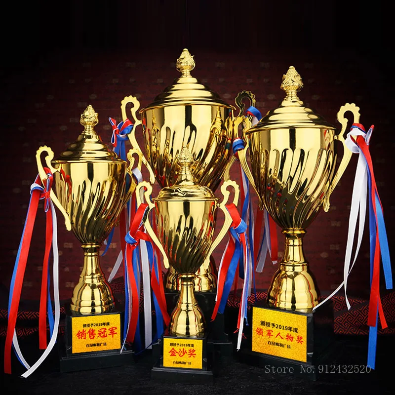 Universal Metal Trophy, Custom-Made, Football, Basketball, Badminton, Competition, Activities, Home Decoration, Award Collection