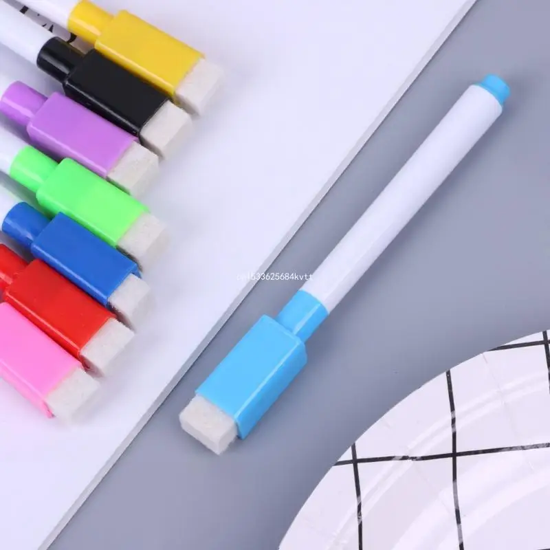 1 Set Whiteboard Pen Erasable Marker Office School Supplies 8 Colors Dropship