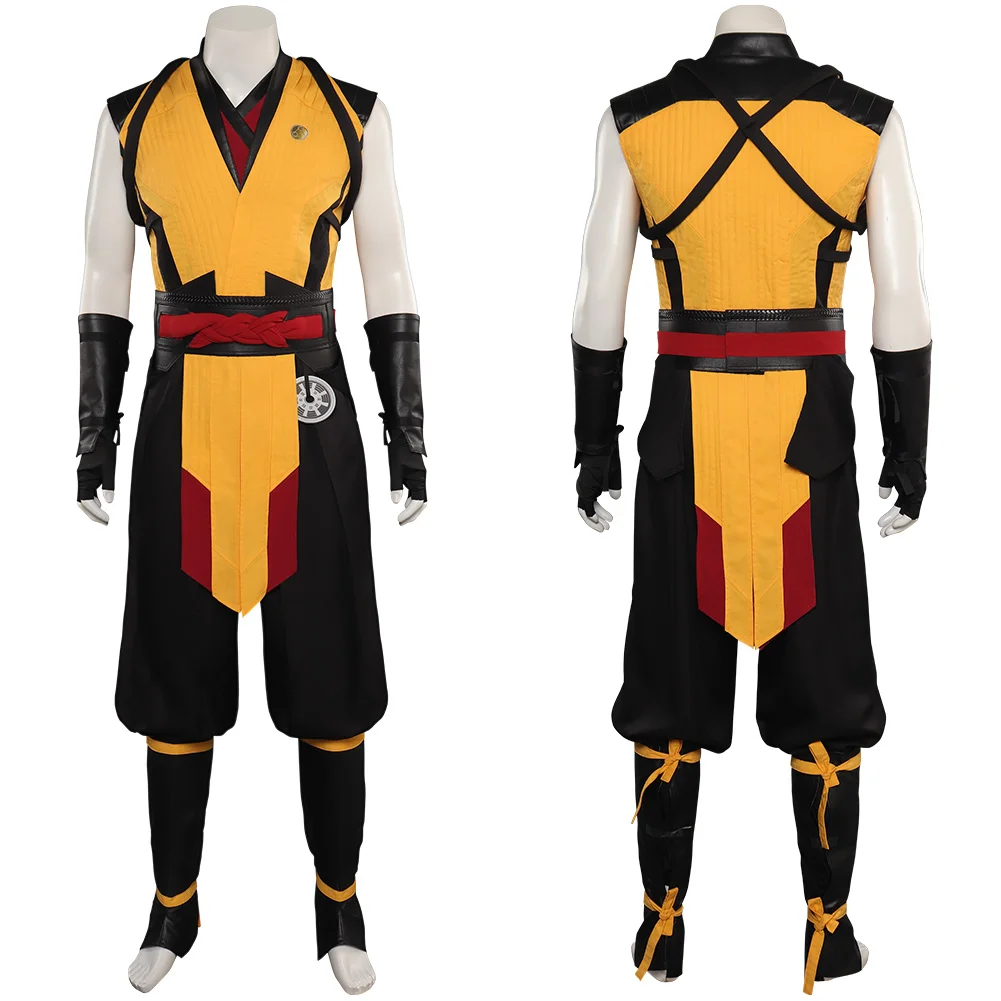 Fancy Game Mortal Kombat Costume Disguise For Men Sub Zero Scorpion Cosplay Role Play Man Fantasy Outfits Male Dress Up Party