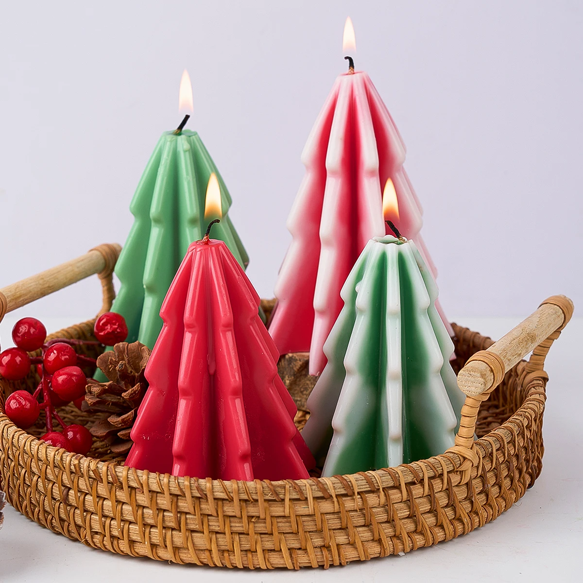 3D Baum Silikon Kerze Form DIY handgemachte Weihnachtsbaum Handwerk Geschenke machen Aromath Seife Harz Beton Form Home Decor liefert