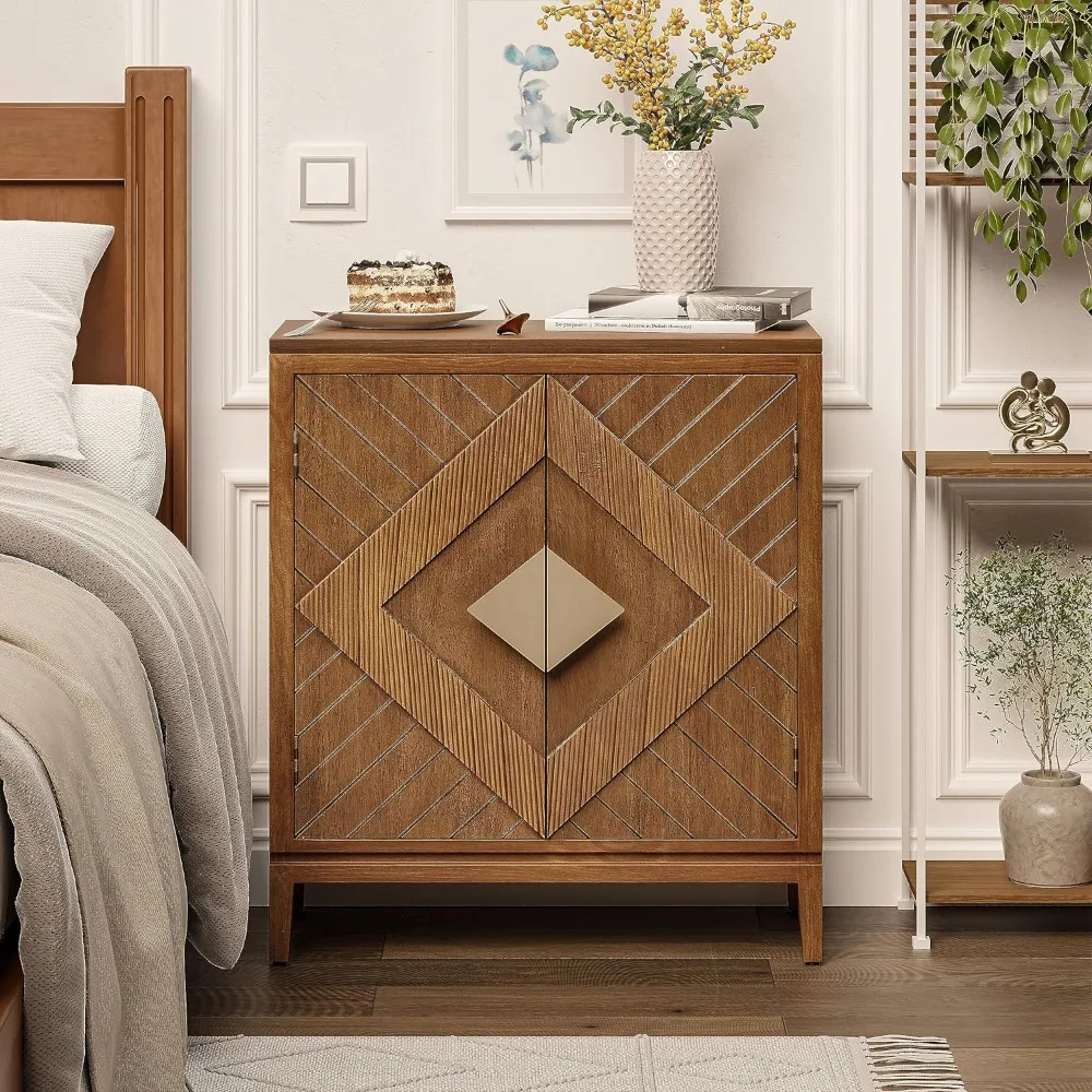 

Farmhouse Storage Cabinet Accent Sideboard Wood Buffet Cabinet with 2-Door for Living Room, Hallway, Bedroom, Dining Room