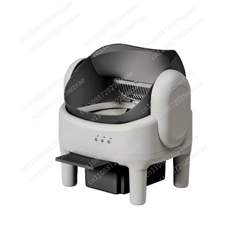 Smart fully automatic open-top cat litter box - remote control, anti-splash semi-enclosed design