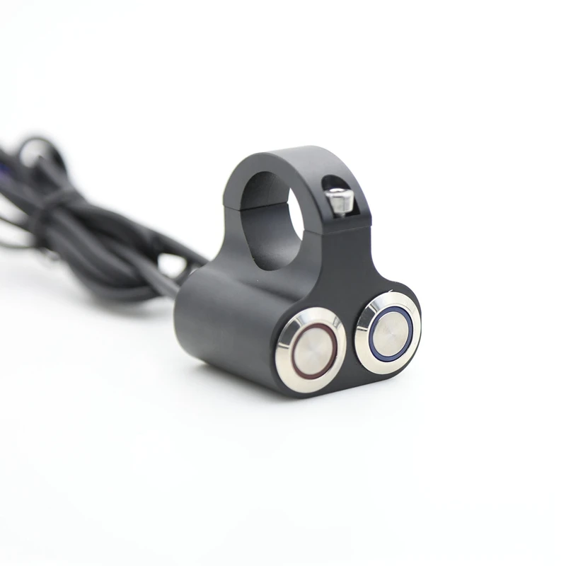 Motorcycle Handlebar Led Indicator Light Switch Adjustable Mount Waterproof Button Switch DC12V, Lock Switch image 3