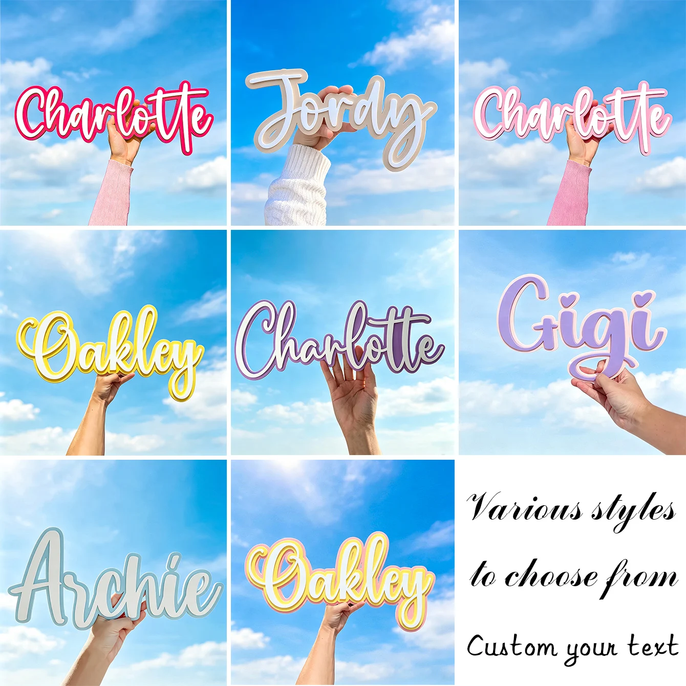 Özel akrilik isim etiketleri,  - Home Decor Resin incelemesi ve fiyatı