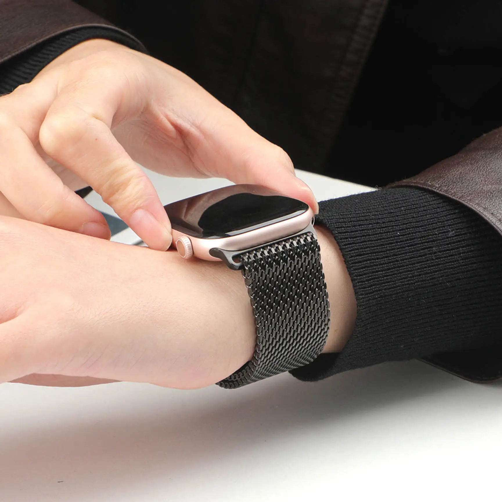 حزام معدني سميك لساعة أبل Ultra2 3 49 مللي متر 46 45 مللي متر 41 مللي متر 40 مللي متر 44 مللي متر ميلانو كوريا سوار iWatch سلسلة SE 11 10 9 8