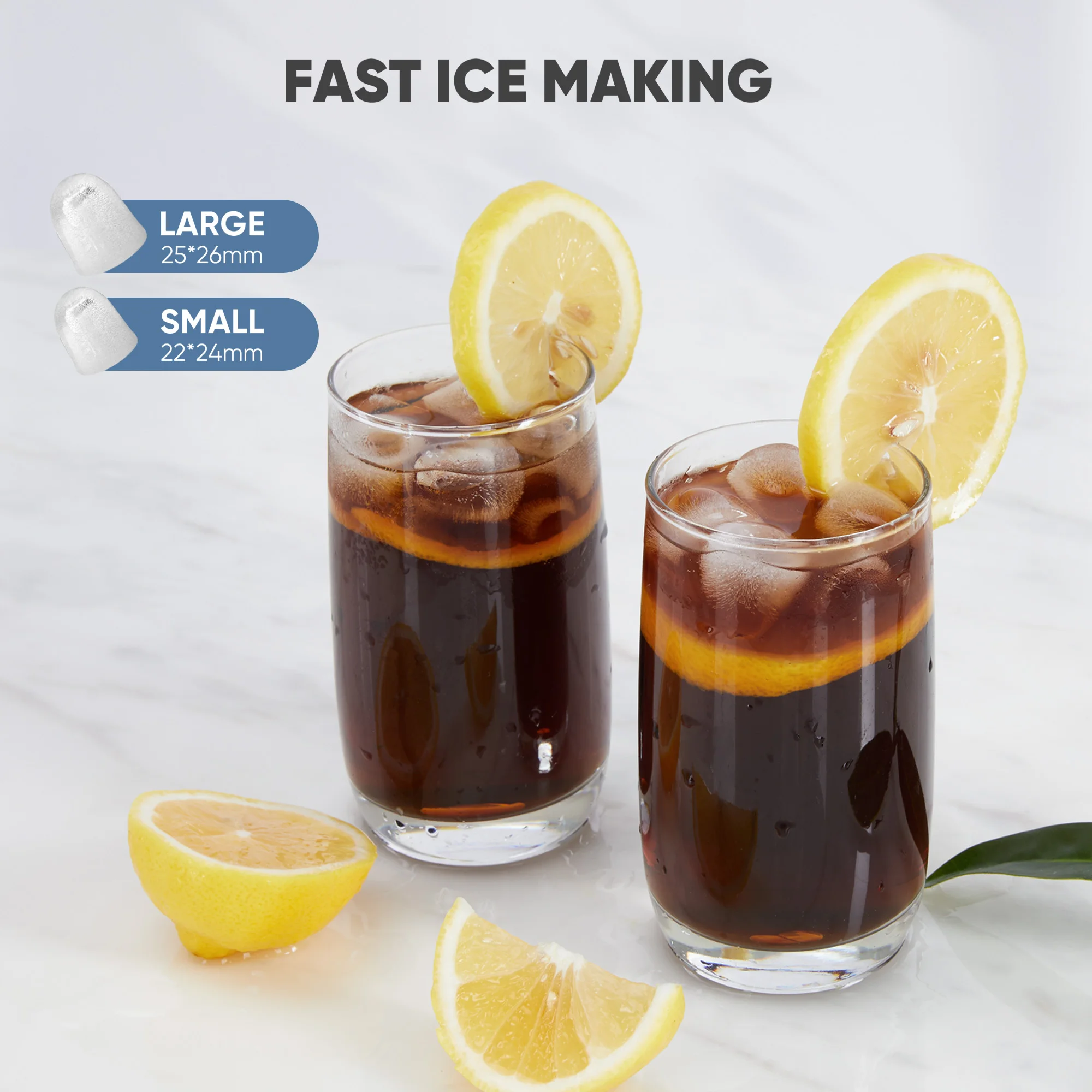 ice cubes forming quickly