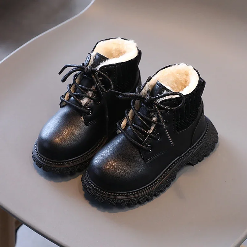 2021 Cozy Toddler Boys Girls Martin Boots - Autumn Classic Platform Boots, Black Brown White Winter Kids Shoes