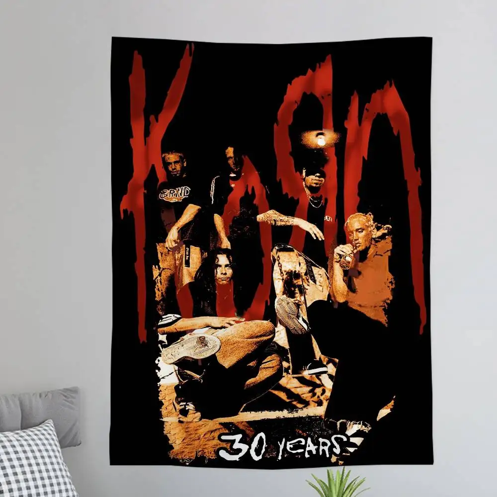 Merch Band K-Korn S Hanging Bohemian Tapestry Bohemian Wall Tapestries Mandala Kawaii Room Decor