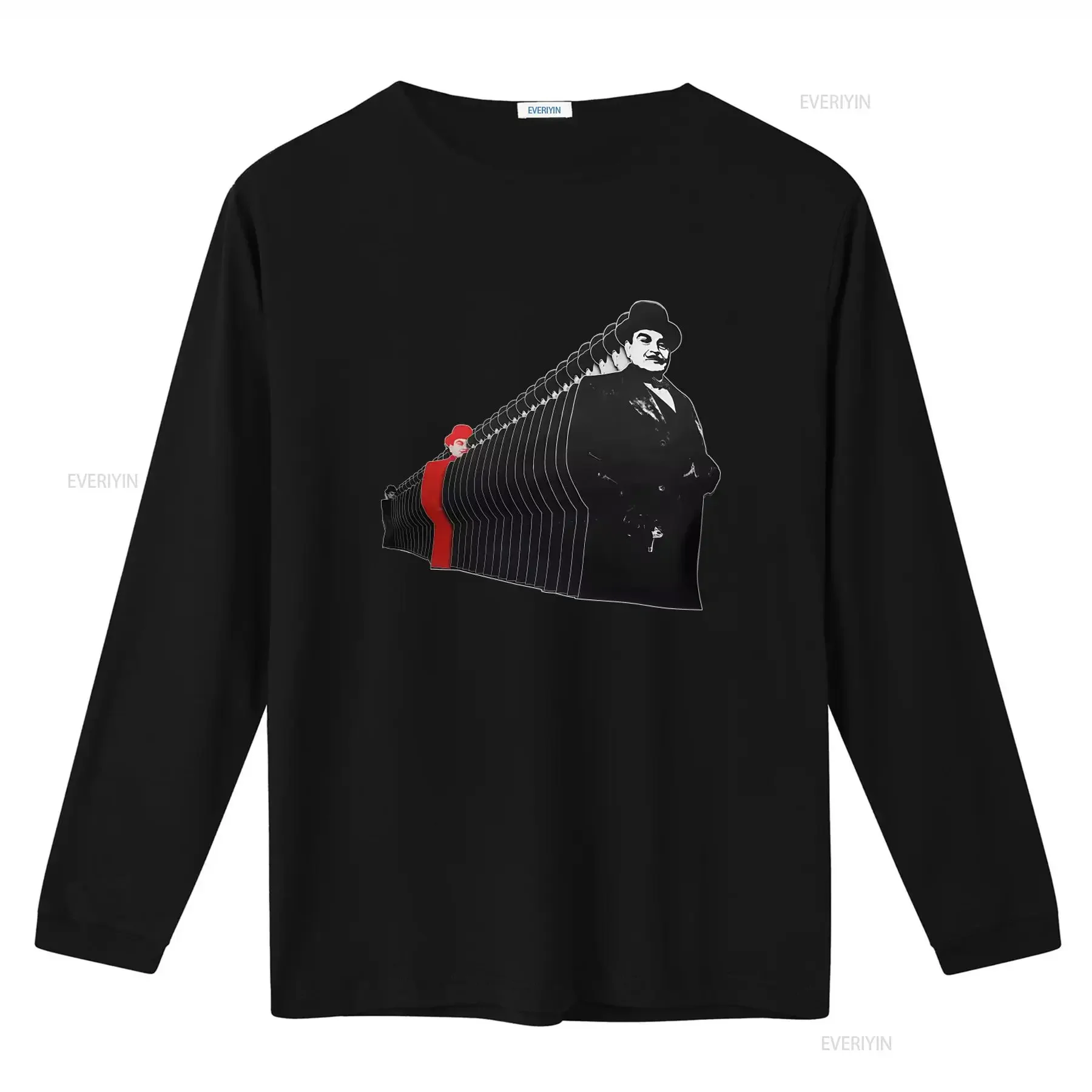 Hercule Poirot Softstyle T Shirt Unique Clone Style Ideas Detective Print vintage Washed designer clothes Top For Everyday Wear