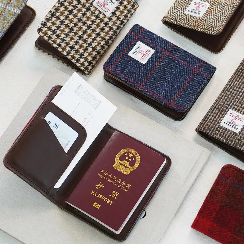 harris-tweed-passport-holder-document-holder-diary-portable-travel-book-flight-ticket-card-holder-21x14cm