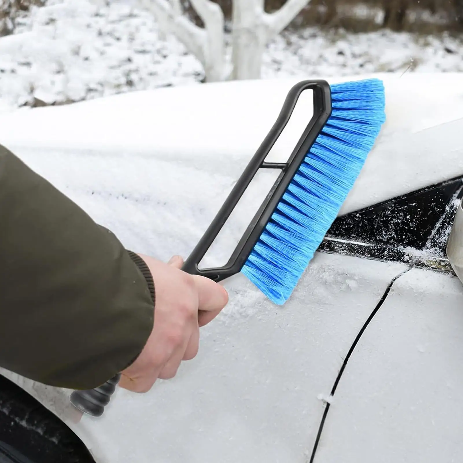 

Ice Scrapers For Car Windshield 36-inch Extendable Shovel Detachable Windshield Scraper With Scratch Free Bristle Head For