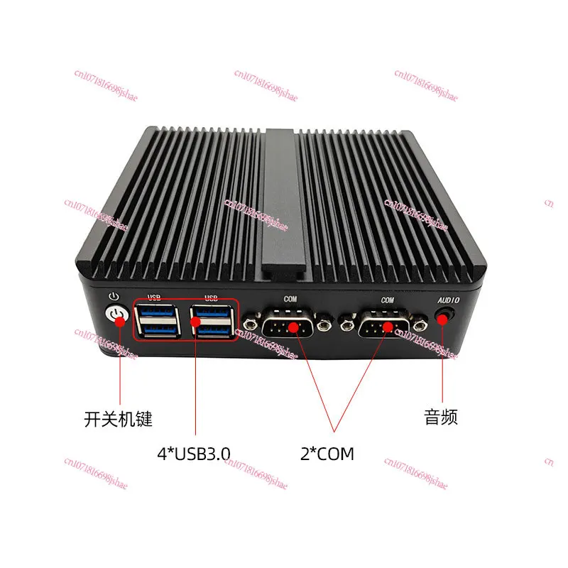 J4125 Dual Gigabit Network Port Dual Serial Port Support RS485 Fanless Mini Computer Industrial Control Host