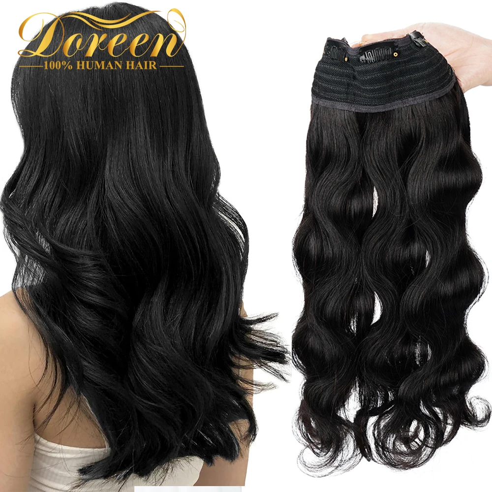 دورين الجسم موجة متموجة كليب في قطعة واحدة آلة ريمي وصلات شعر بشرية مع مشبك شعر السمكة النار هولا قابل للتعديل في 120 150 جرام