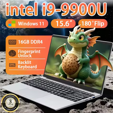 15.6 inch Laptop intel Core i9 9900U Windows 11 16GB RAM 1TB 2TB SSD Gaming Laptops PC Gamer Office Leisure Notebook computer