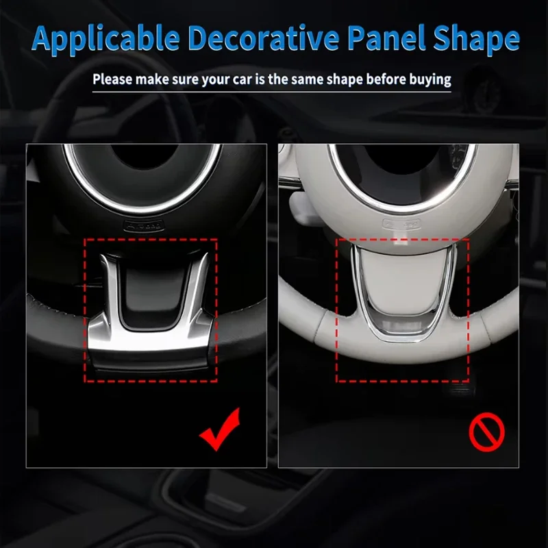 

For Fiat 500 Abarth 595 2020 2021 2022 2023 Car Steering Wheel Decorative Sticker Protection Real Carbon Fiber Car Accessories