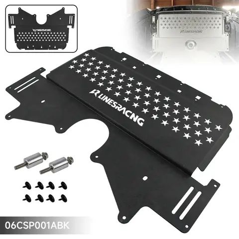 LR Oil Cooler Skid Plate For BMW G80 G82 M3 M4 G87 M2 2021-2024 S58 Engine powered G Series Aluminum Silver/Black