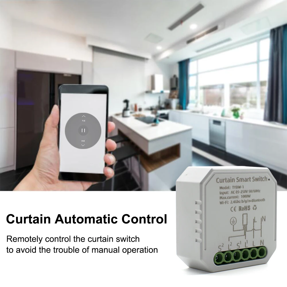 Smart Home WiFi Módulo Interruptor Da Lâmpada, Obturador Do Rolo, Motor Elétrico, Trabalhar com o Google Home, Alexa Controle De Voz, Tuya, DIY, Mais Novo