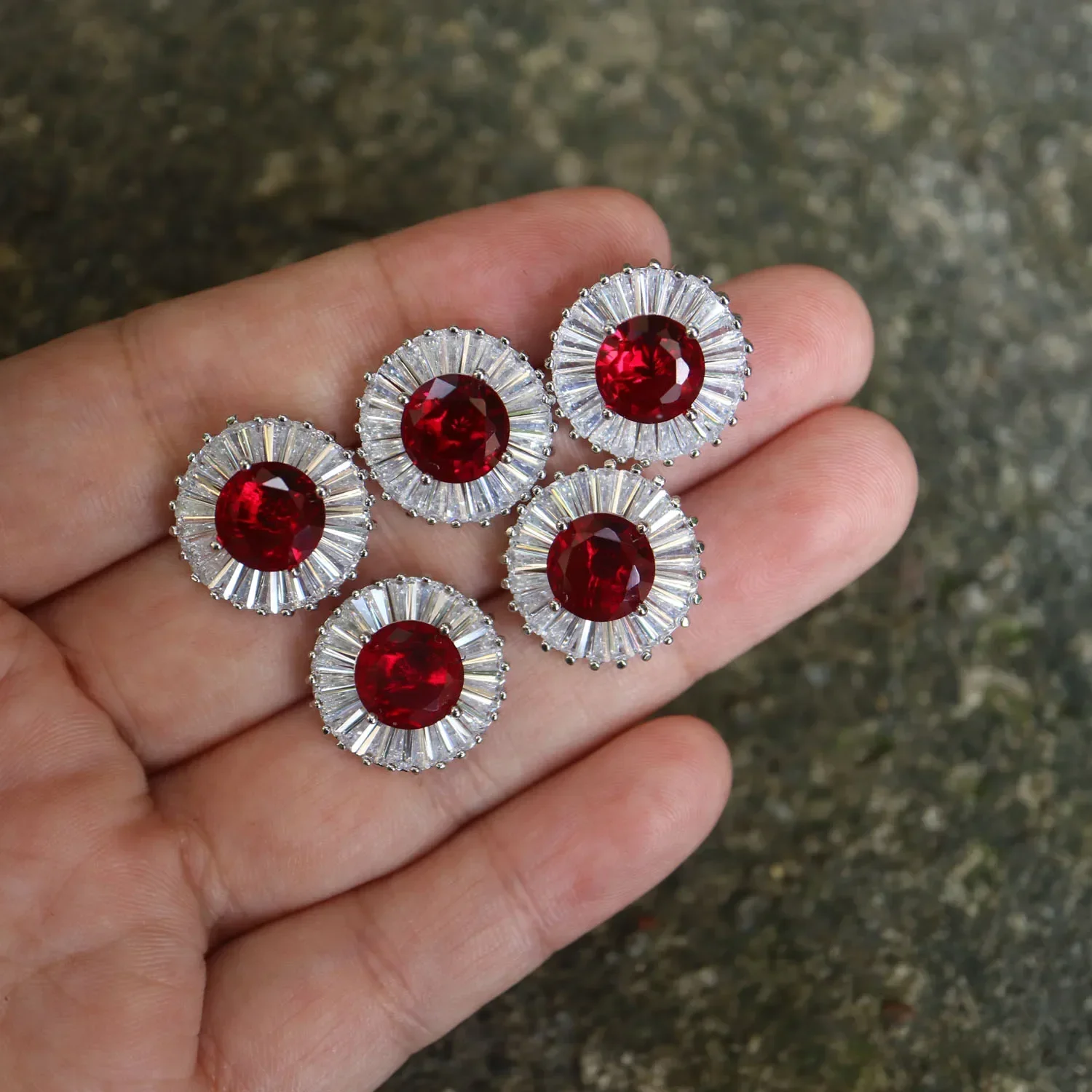 5pc/lot Luxury crystal buttons Cubic zirconia button for clothes Decorative CZ sewing rhinestone apparel diy sewing accessories