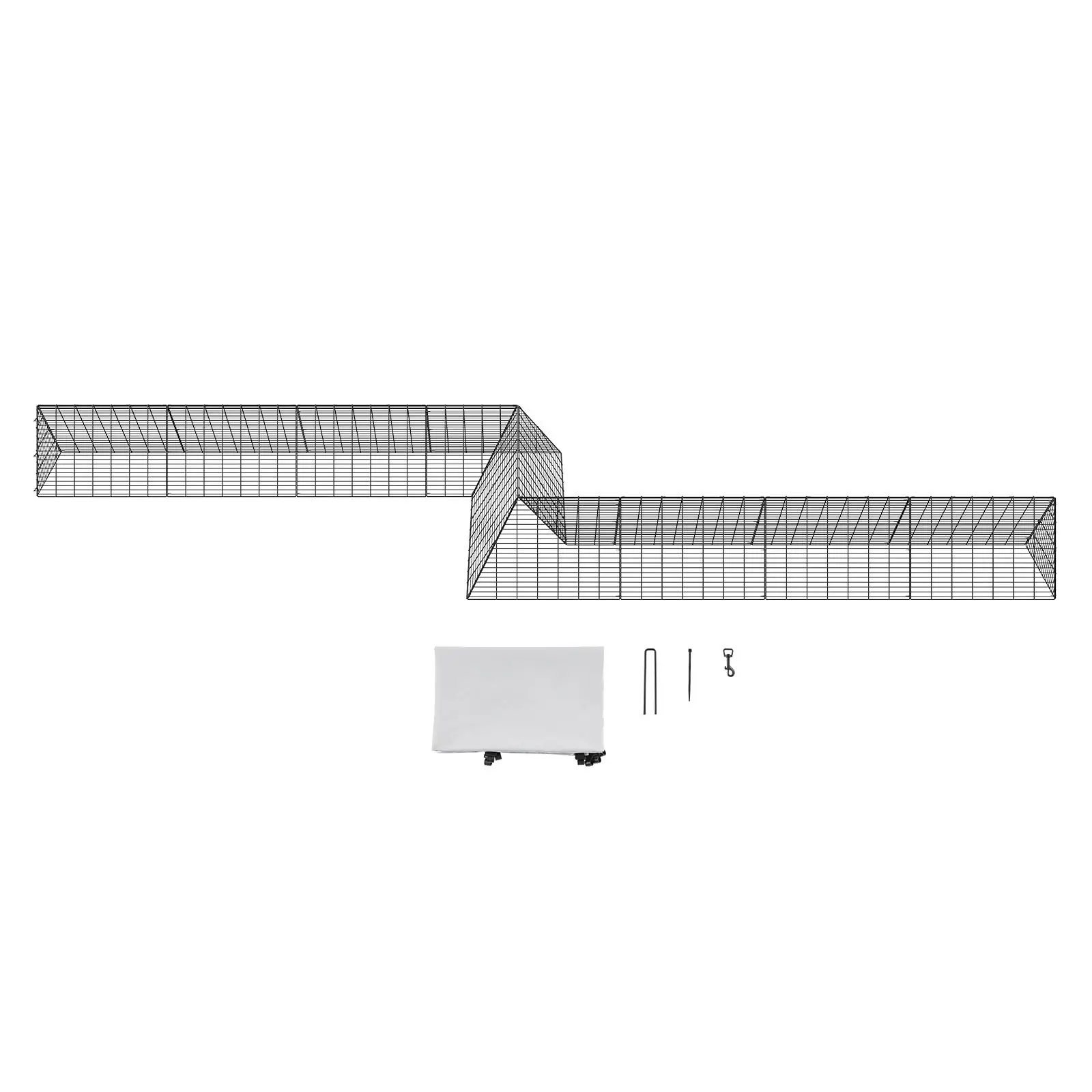 Chicken Tunnels, 287 x 78.7 x 24.2 inch(LxWxH) Chicken Tunnels for Yard, Portable Chicken Tunnels for Outside with Corner Frames