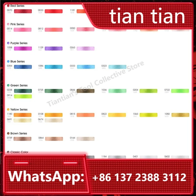 

Embroidery Thread 800m Each Spool 40/60/80 Colors 40WT 108D/2 100% Polyester Thread Set for Embroidery Sewing Machine