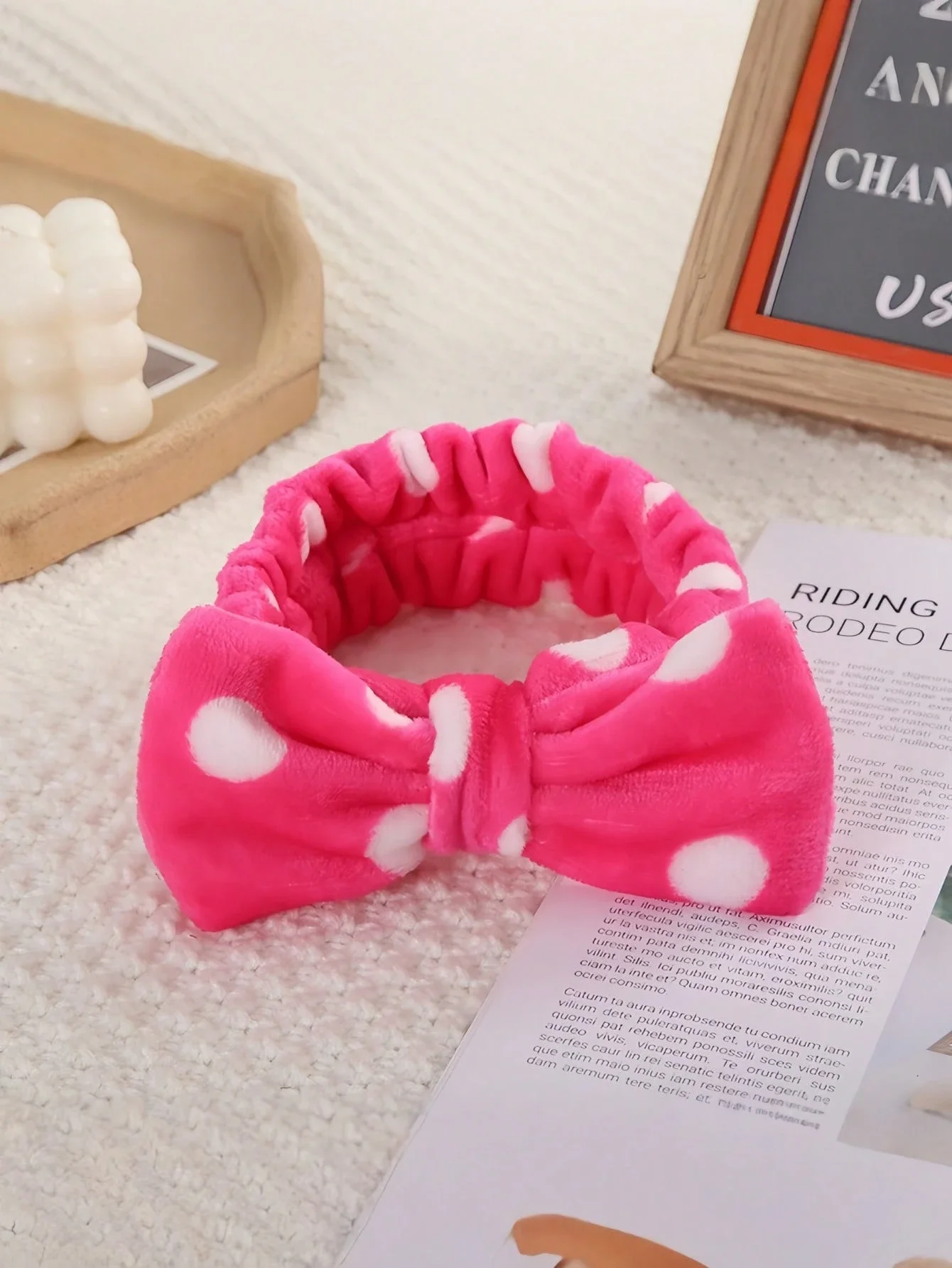 

1PC Coral Velvet Bow Headband Cute Leopard Print For Skincare Makeup Soft Face Wash Headband For Home Spa Travel