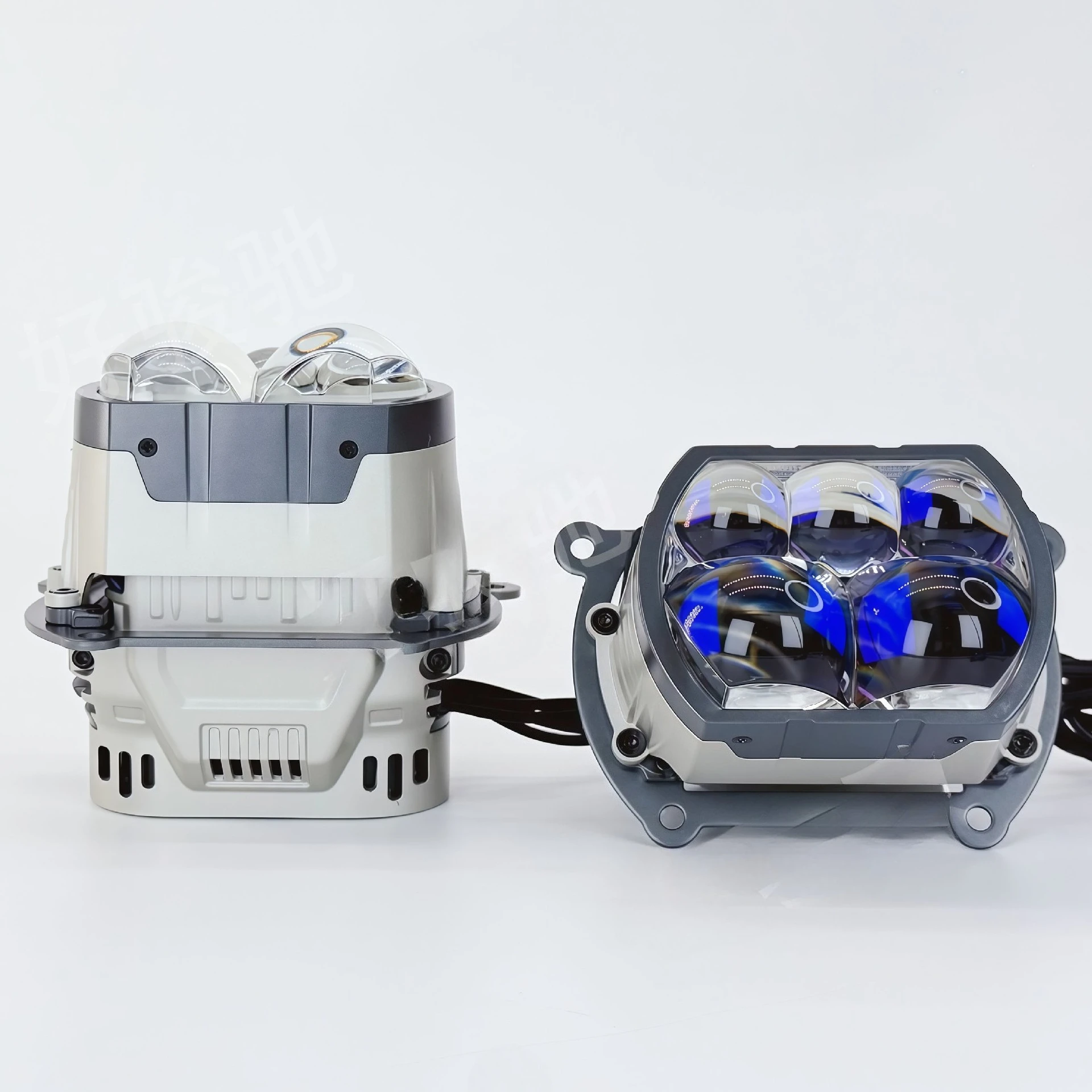 D5F 5-LED Square Projector Lens Headlight 200W High Power Super Bright Dual Beam Hi/Lo Beam Integrated Automotive LED Headlamp view 5