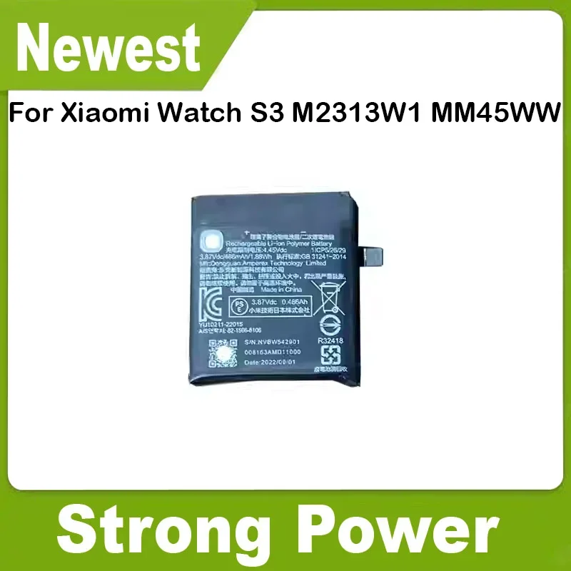MM40WW M2108W1 Replacement Battery for Xiaomi Watch S1 and MM45WW M2313W1 Replacement Battery for Xiaomi Watch S3 Models
