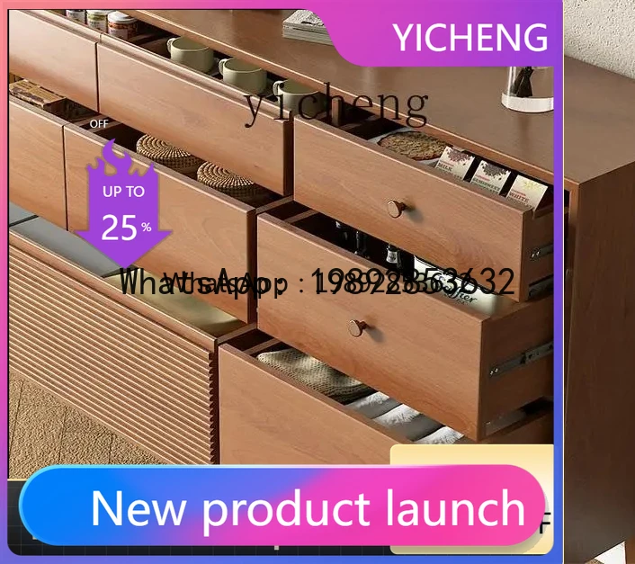 

solid wood dining side storage storage eight bucket cabinet living room simple modern light luxury living room decoration