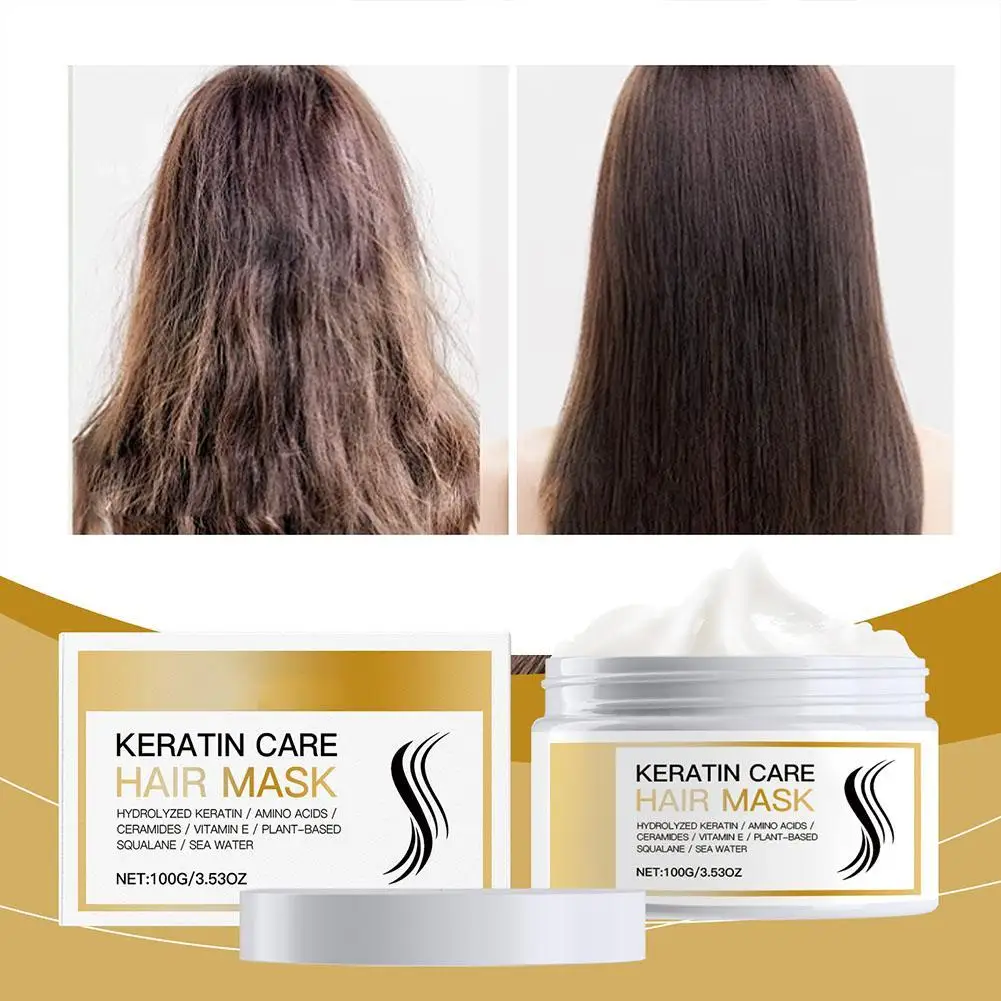 Collagen Keratin Hair Care Mask Treatment Dry Damaged Hair Revitalize Hair Straighten Soft Smooth Moisturize Hair Care Products