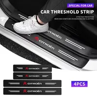4Pcs Car Door Sill Plate Paint Protectors Stickers For Citroen C1 C2 C3 C4 C5 C6 C8 Picasso Cactus Vts Aircross C3-XR C-Elysee