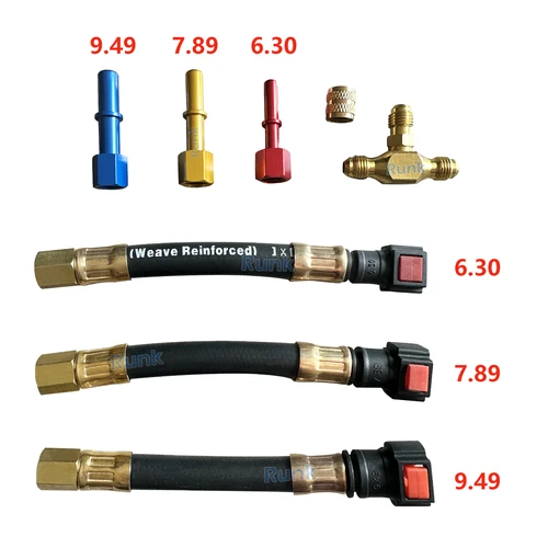 Imagen 2 del producto Kit de prueba de presión de combustible, adaptadores de 3 tamaños de 0-100PSI, probador de presión de bomba de combustible, múltiples métodos de conexión para coche, camión, motocicleta