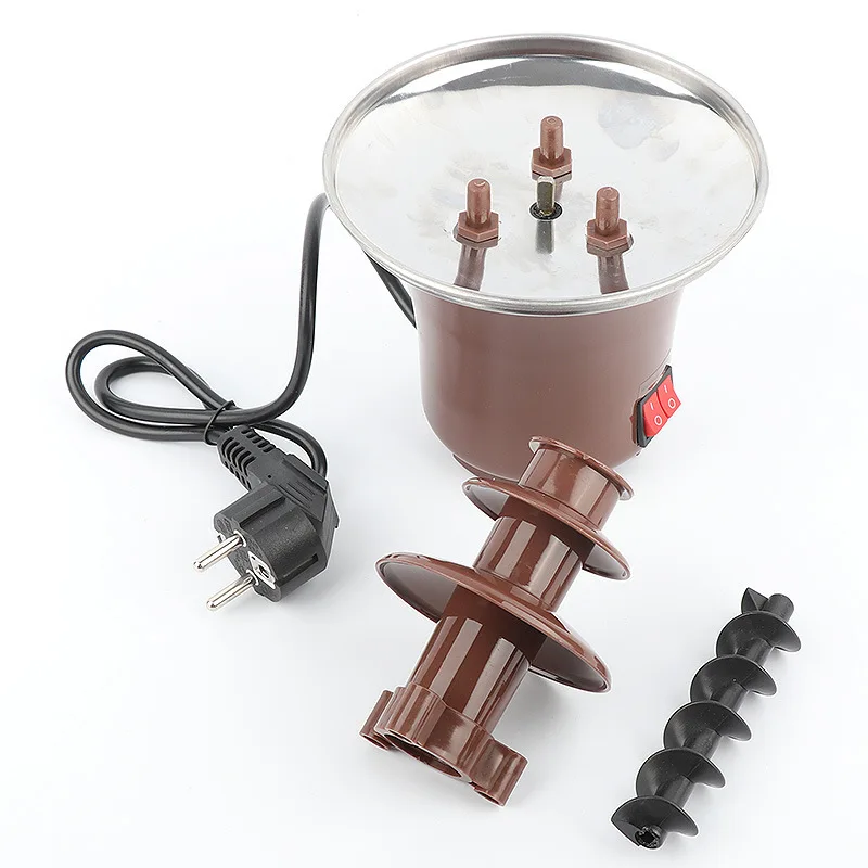 Mini fuente de Chocolate de tres capas, fusión de Chocolate con calefacción, máquina de Fondue, bricolaje, hecho a mano, pequeña cascada de fusión