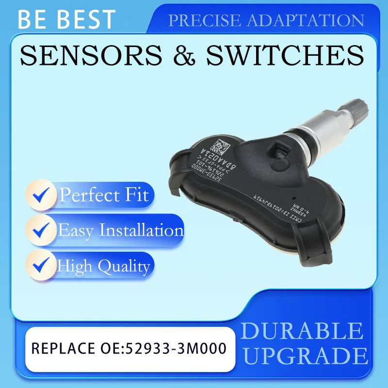 

Датчик контроля давления в шинах 52933-3M000 для Kia Sportage 2009-2013, Rio, Hyundai Equus, ix35, Genesis, Tucson, TPMS 434 МГц, 529333M000