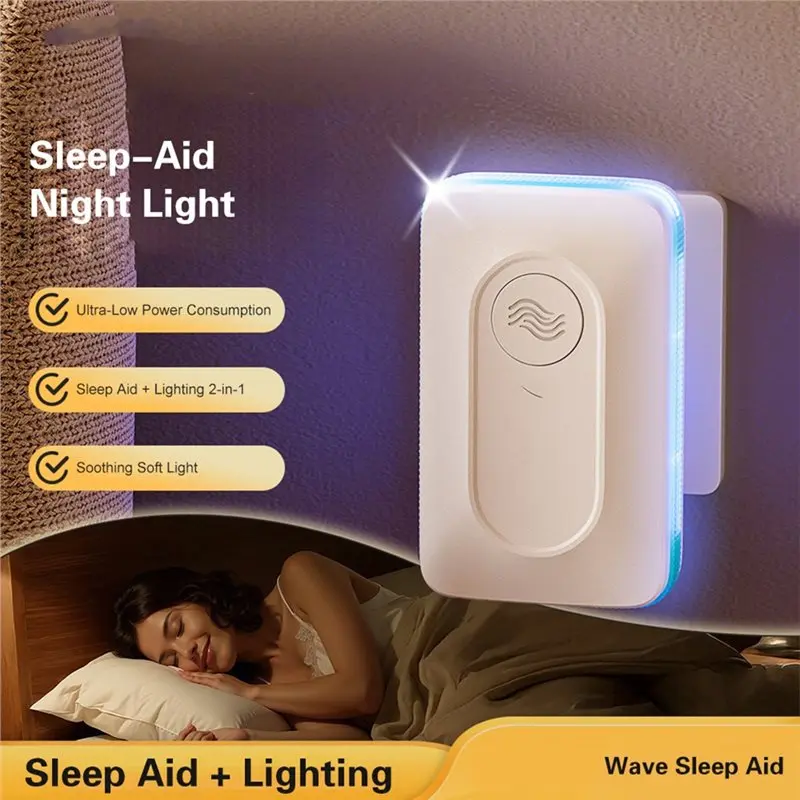 SL06 LED Lamp Bedside Lights Night Light For Home Closet Lighting Powered By Schuman Waves 7.83Hz Supply EU Plug