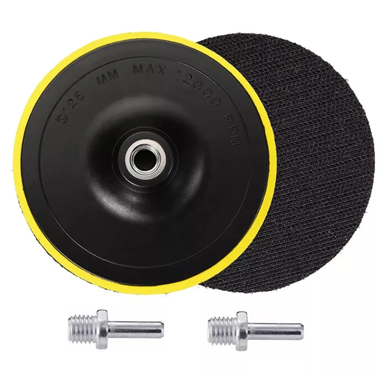 Disco autoadesivo para moedor de ângulo, 3 polegadas ~ 7 polegadas, 80mm ~ 180mm, almofada de apoio com gancho, lixamento, polimento, placa de apoio, rosca m10 m14