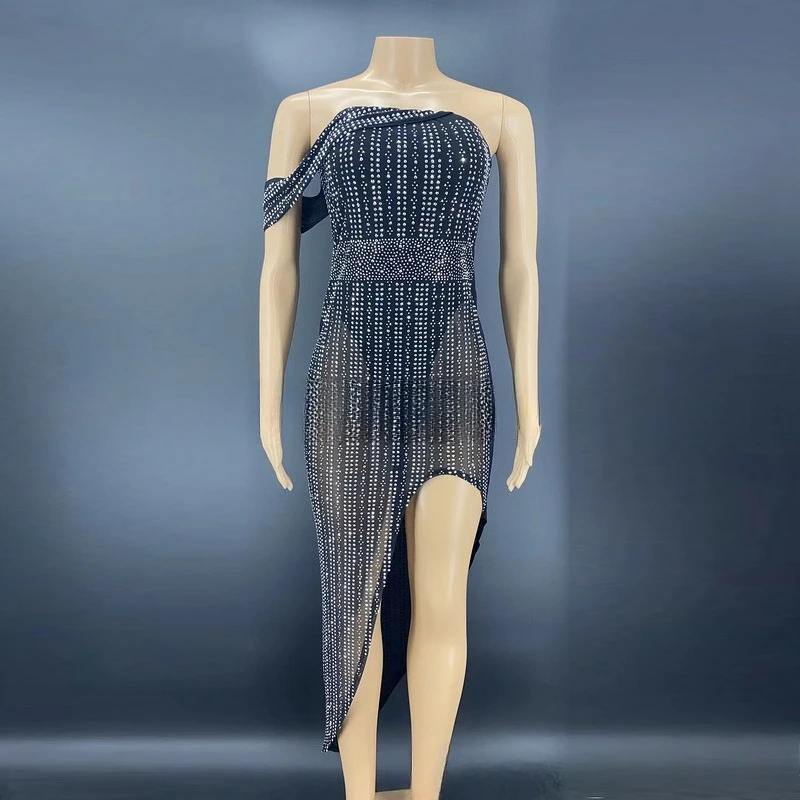 Sexy Off-Shoulder Sequins Sleeveless Long Prom & Club Dress - Fashion Black Women Robe De Soiree Elegante Pour Femme Prom Dress