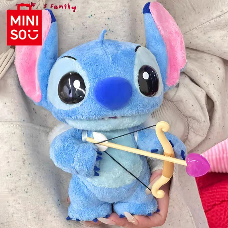 

Плюшевая фигурка Miniso Disney Лило и Ститч, милая кукла из мультфильмов «Тайные операции», персонаж из мультфильма «Стич» на рабочий стол, День святого Валентина